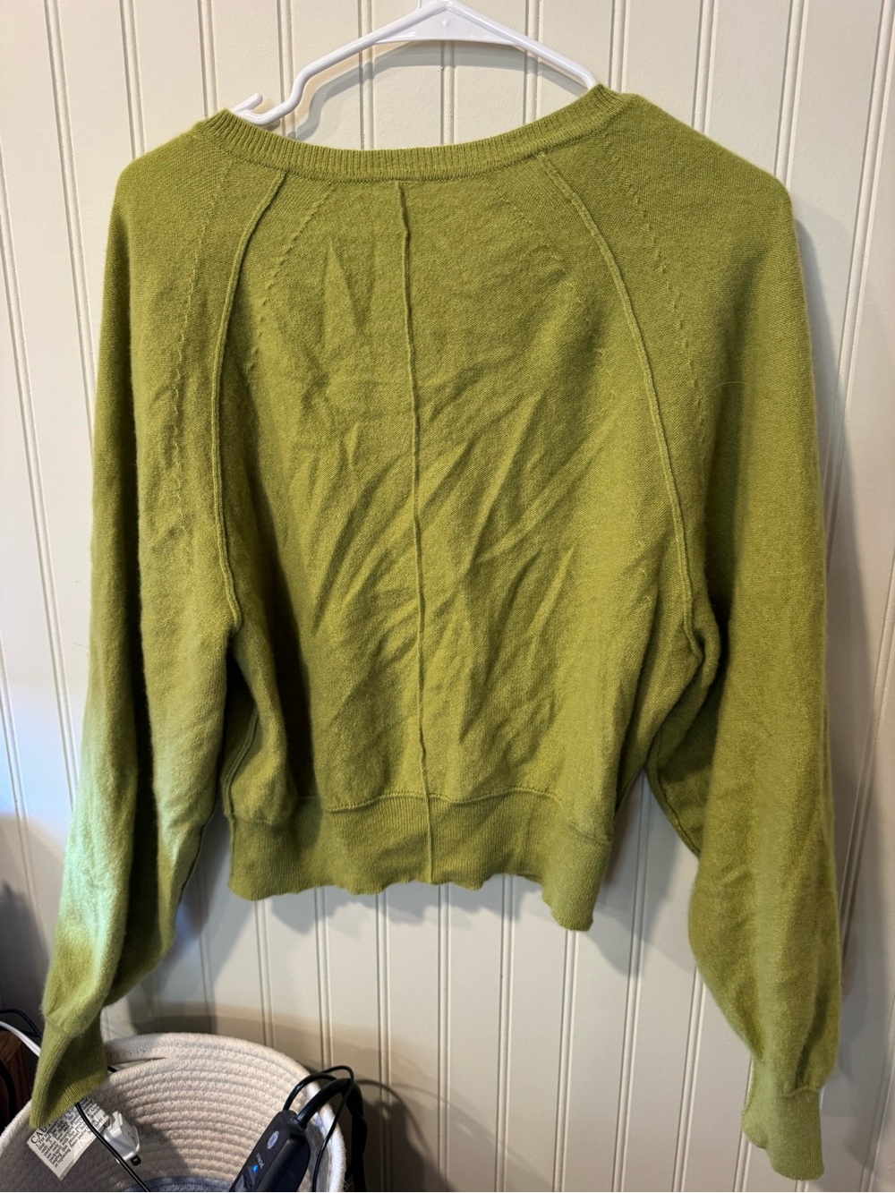 Free People Olive Green Scoop Neck Henley Sweater - Picture 3 of 3